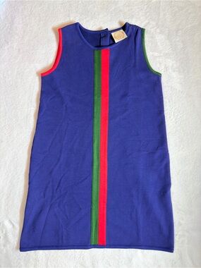 NWOT The Beaufort Bonnet Company blue sleeveless knit dress 12